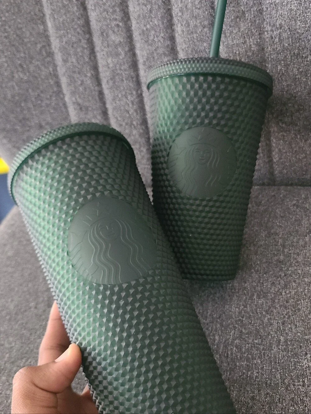 Starbucks Dark Green Jelly Studded Tumbler Set Matte